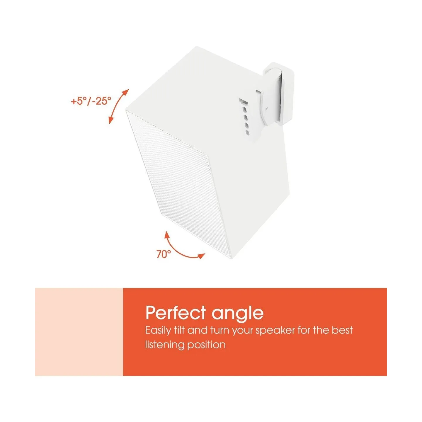 Vogels Wall mount | SWM 3021 Universal Speaker Wall Mount | Tilt, rotate | Maximum weight (capacity) 5 kg | White