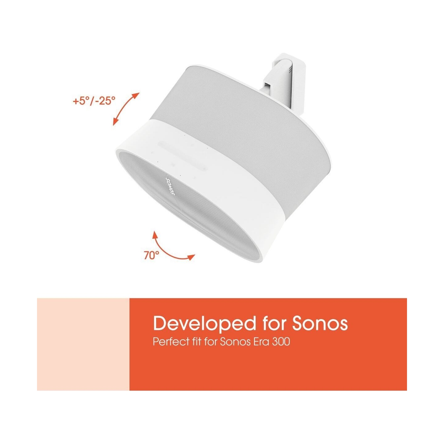 Vogels Wall mount | Speaker Wall Mount for Sonos Era 300 | Tilt, rotate | Maximum weight (capacity) 7 kg | White