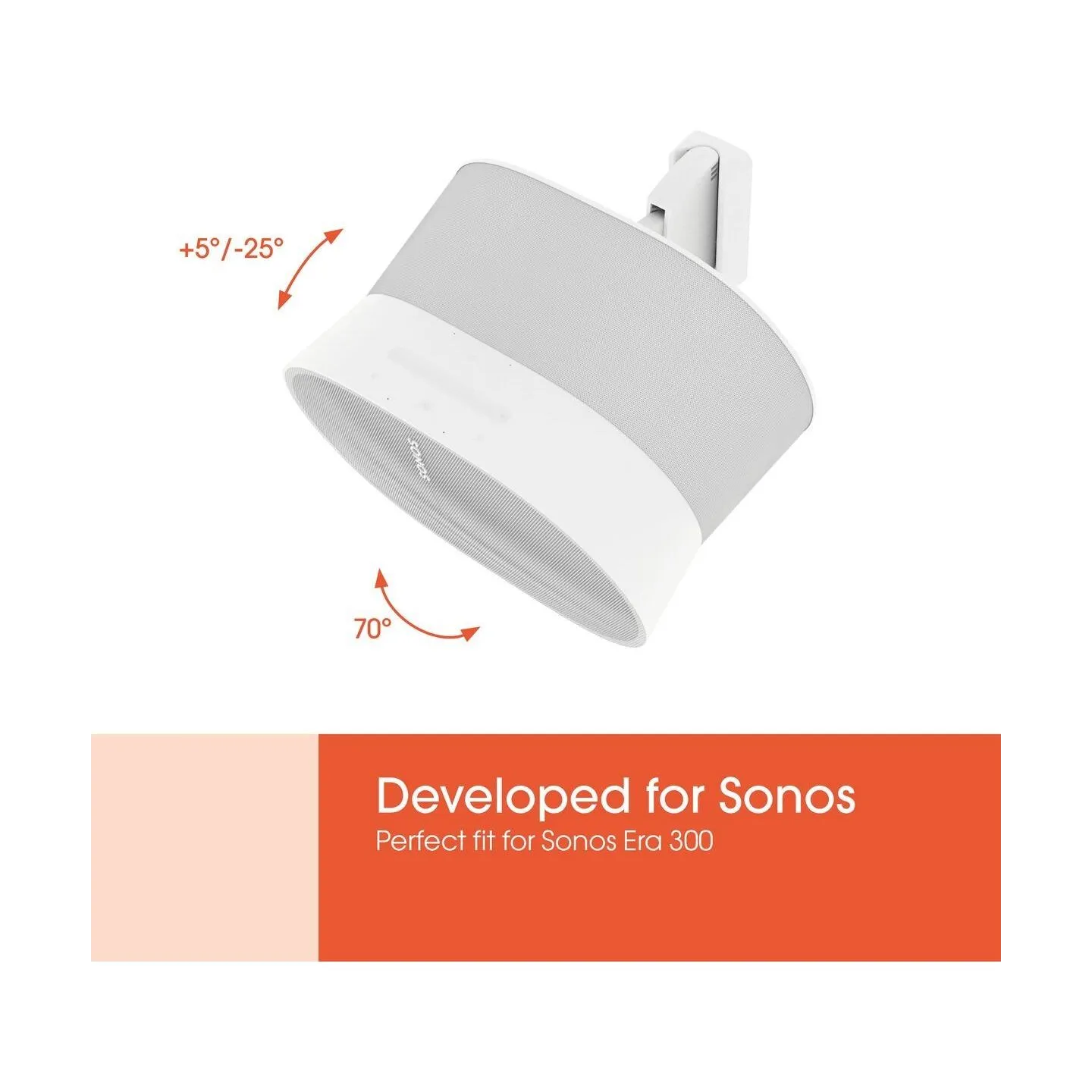 Vogels Wall mount | Speaker Wall Mount for Sonos Era 300 | Tilt, rotate | Maximum weight (capacity) 7 kg | White