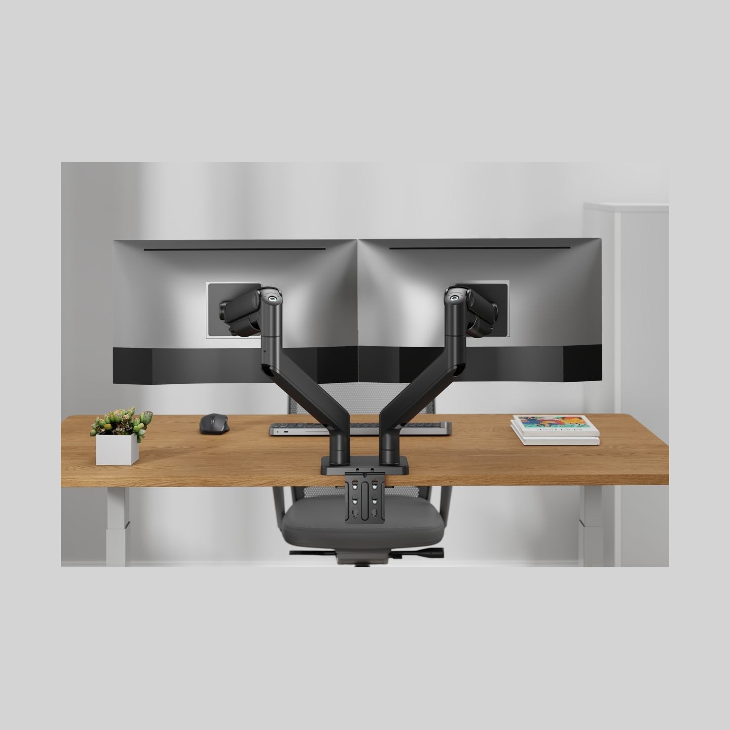Digitus Desk Mount | Height, tilt, rotation, depth, pivot | Dual Monitor Mount | 2x 45 " | Maximum weight (capacity) 2x 20 kg | 