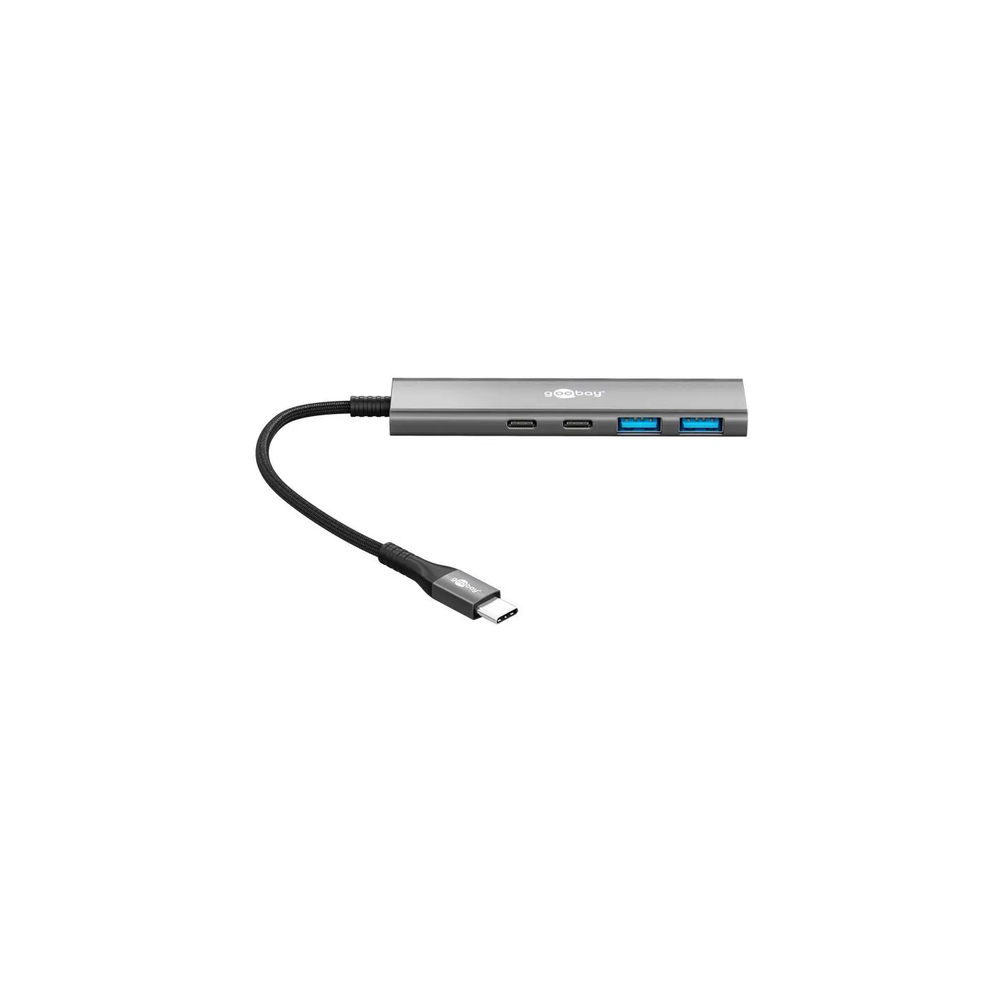 Goobay Slim 4-Port USB Hub, USB-C to USB-C/USB-A, 5 Gbit/s | 76563
