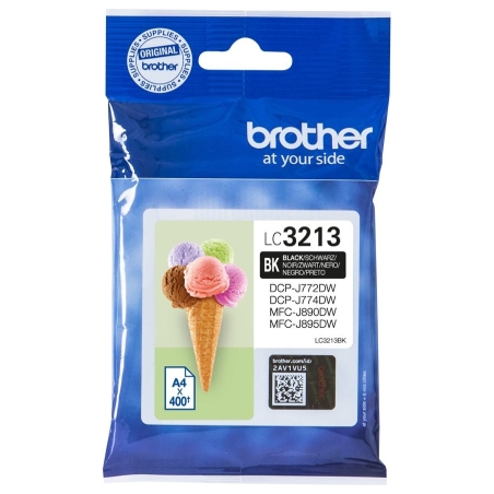 Brother LC3213BK HIGH YIELD BLACK INK CARTRIDGE - 400 PAGES