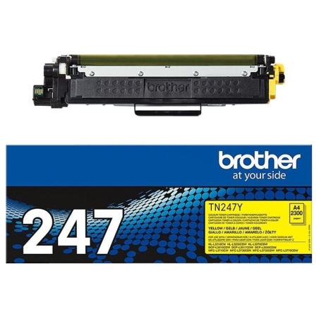 Brother TN-247C YELLOW TONER CARTRIDGE, YIELD 2,300 PAGES