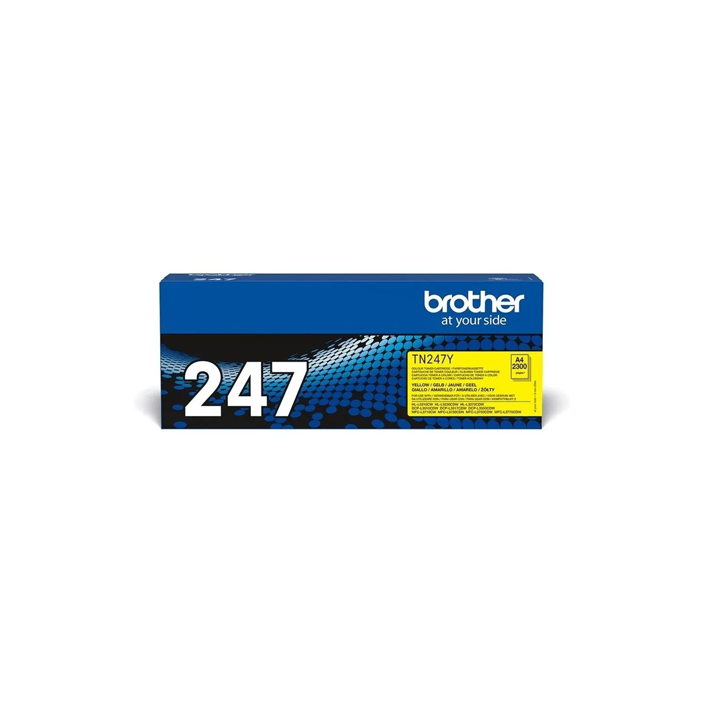 Brother TN-247C YELLOW TONER CARTRIDGE, YIELD 2,300 PAGES