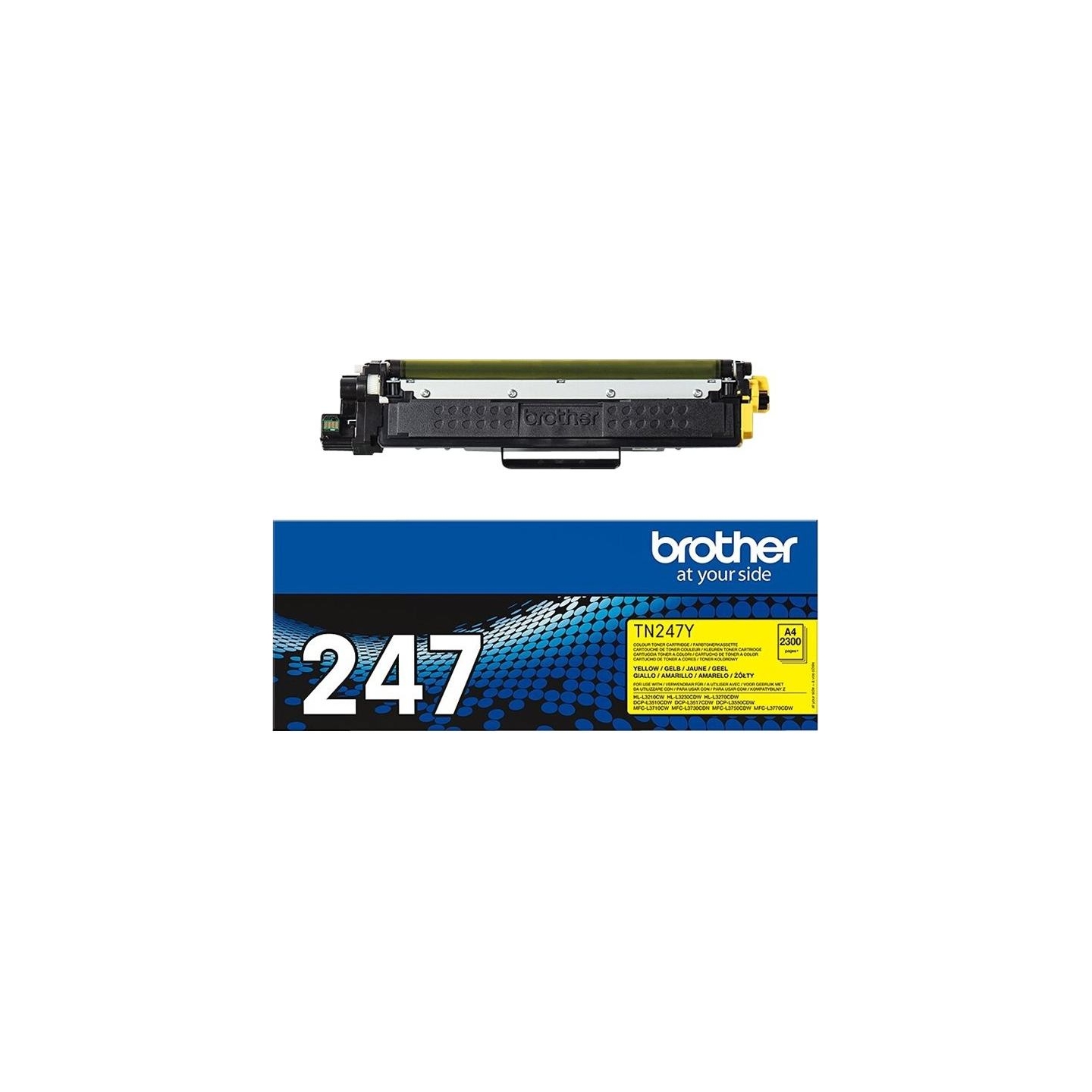 Brother TN-247C YELLOW TONER CARTRIDGE, YIELD 2,300 PAGES