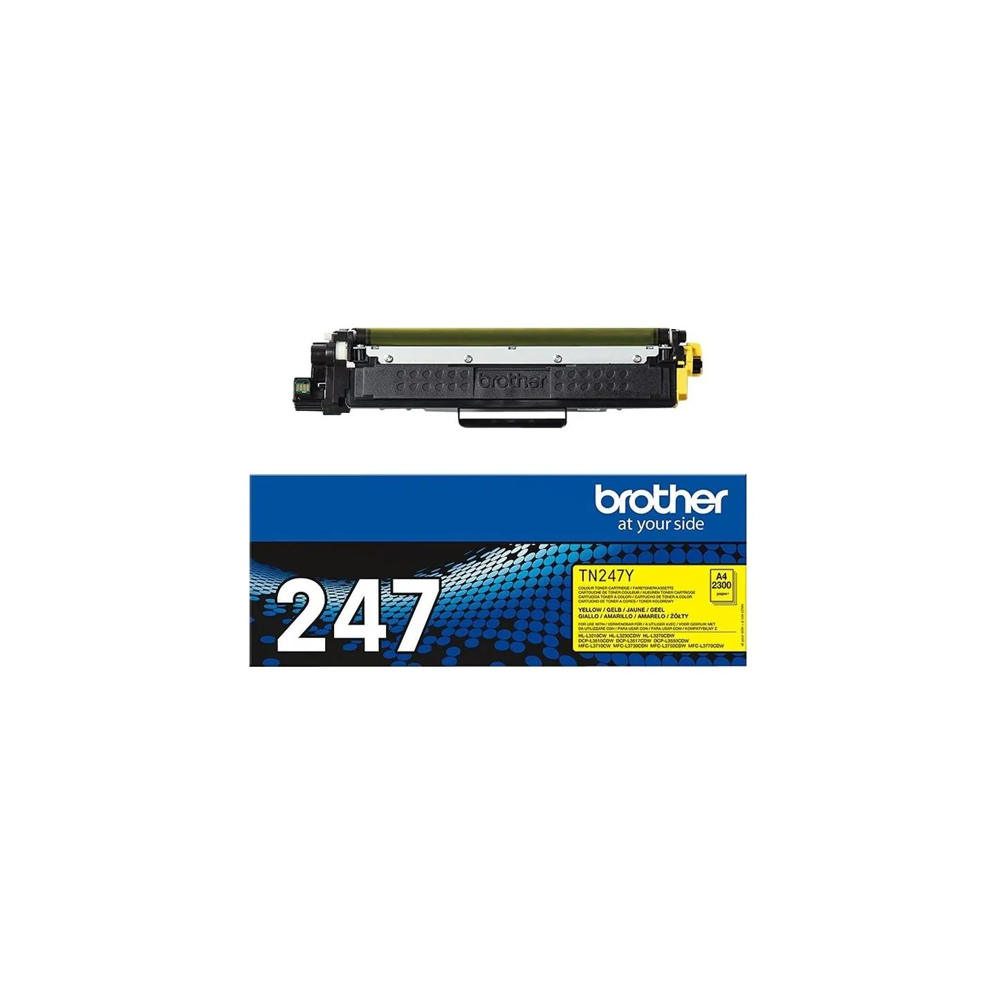 Brother TN-247C YELLOW TONER CARTRIDGE, YIELD 2,300 PAGES