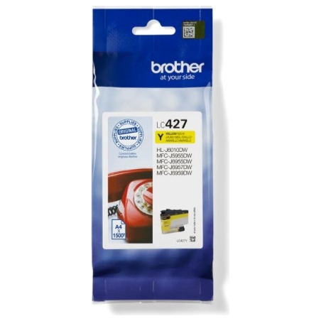 Brother LC427Y YELLOW, 1,500 PAGES