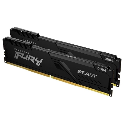 Kingston DRAM 32GB 3200MT/s DDR4 CL16 DIMM (Kit of 2) 1Gx8 FURY Beast Black