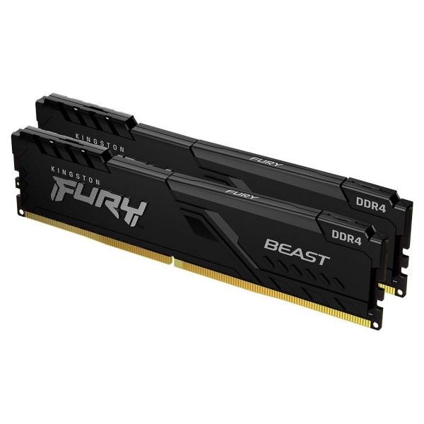 Kingston DRAM 32GB 3200MT/s DDR4 CL16 DIMM (Kit of 2) 1Gx8 FURY Beast Black