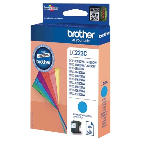 Brother LC223C ink cyan 550pages Black