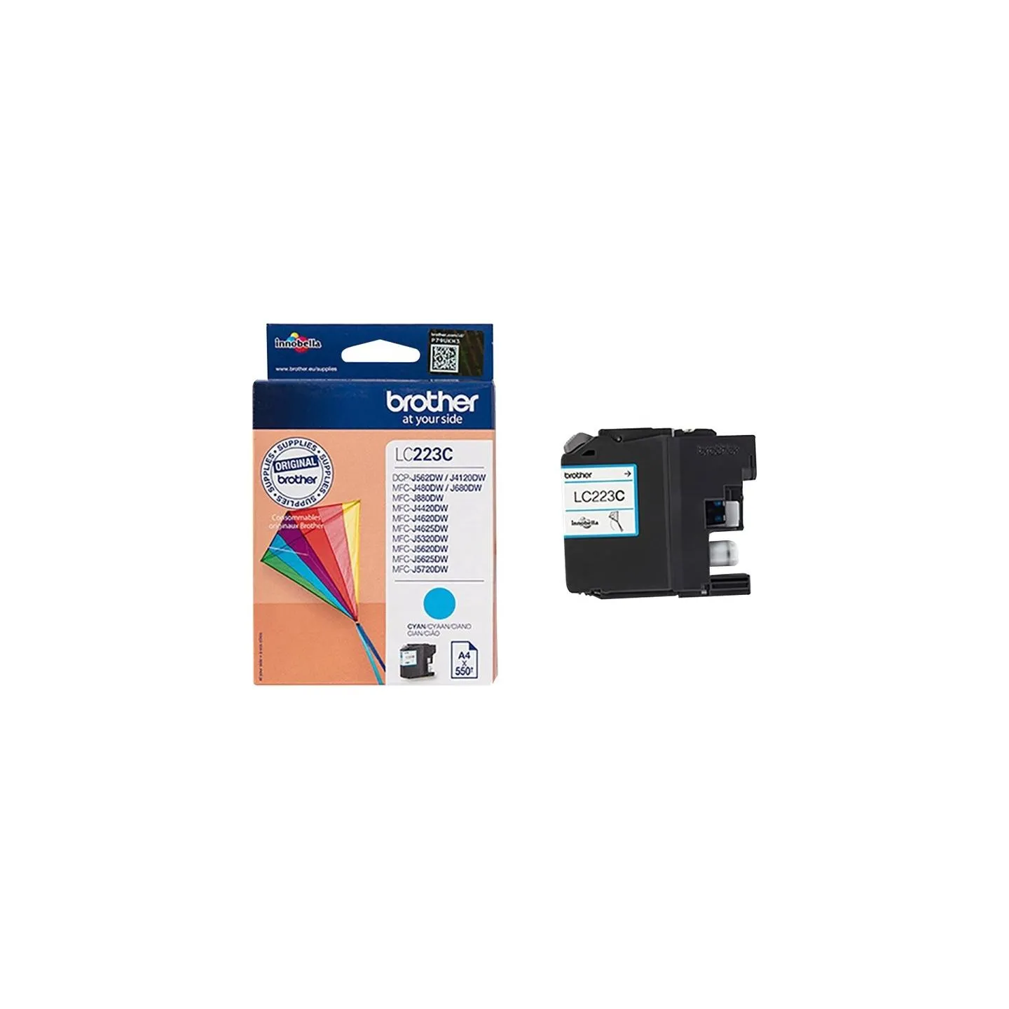 Brother LC223C ink cyan 550pages Black