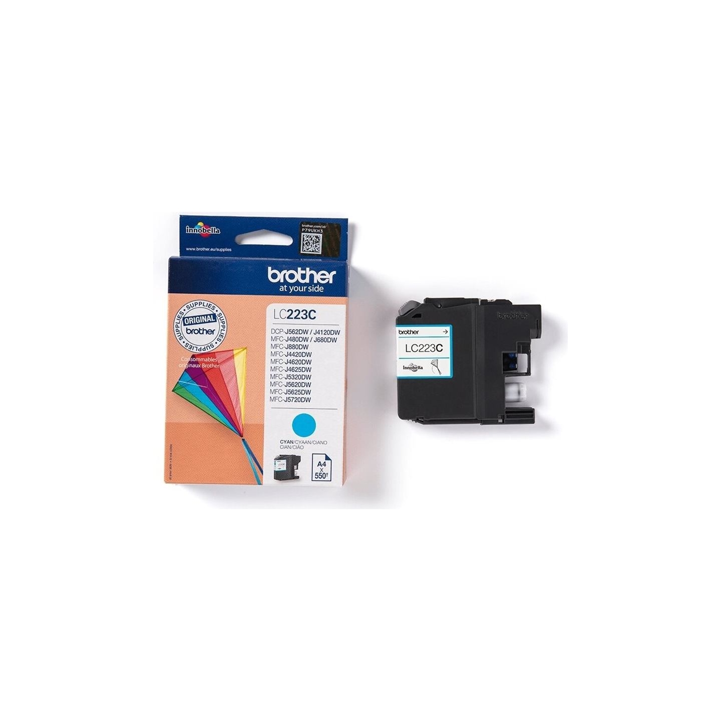Brother LC223C ink cyan 550pages Black