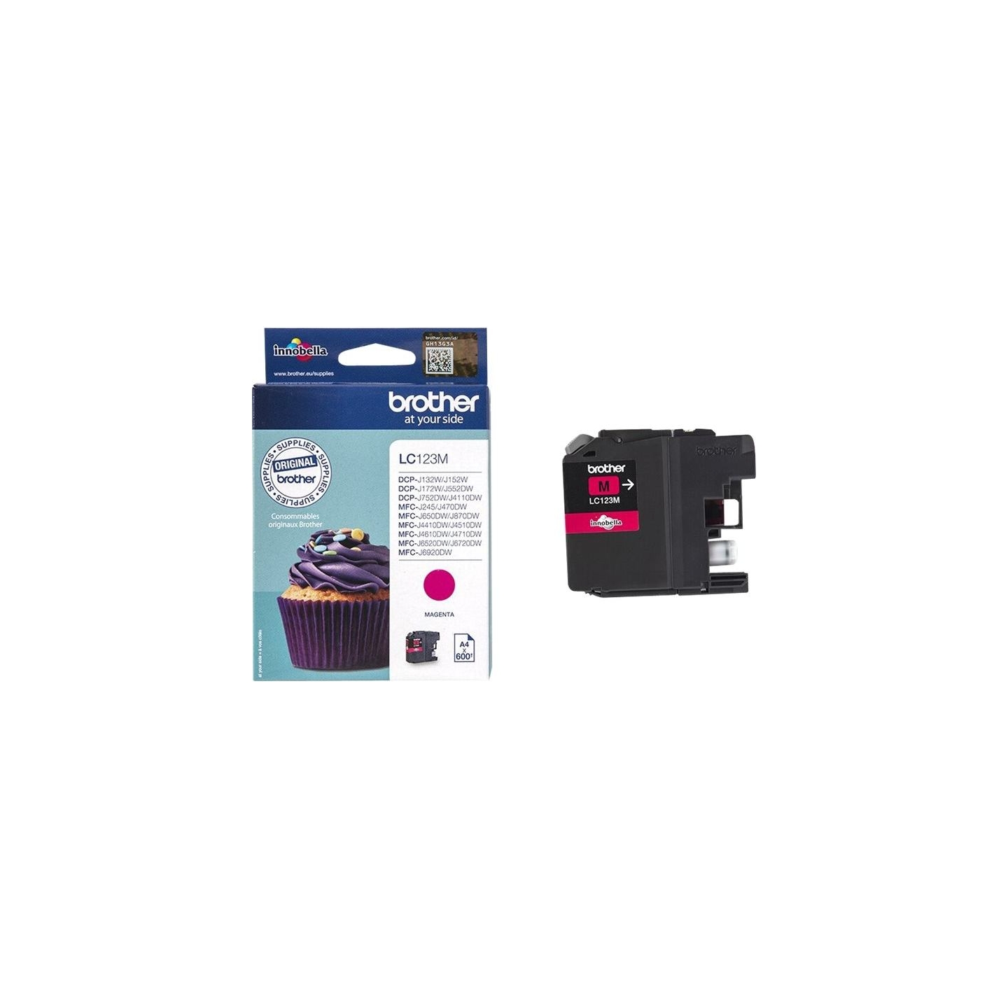 Brother LC-123M TONER MAGENTA 600P
