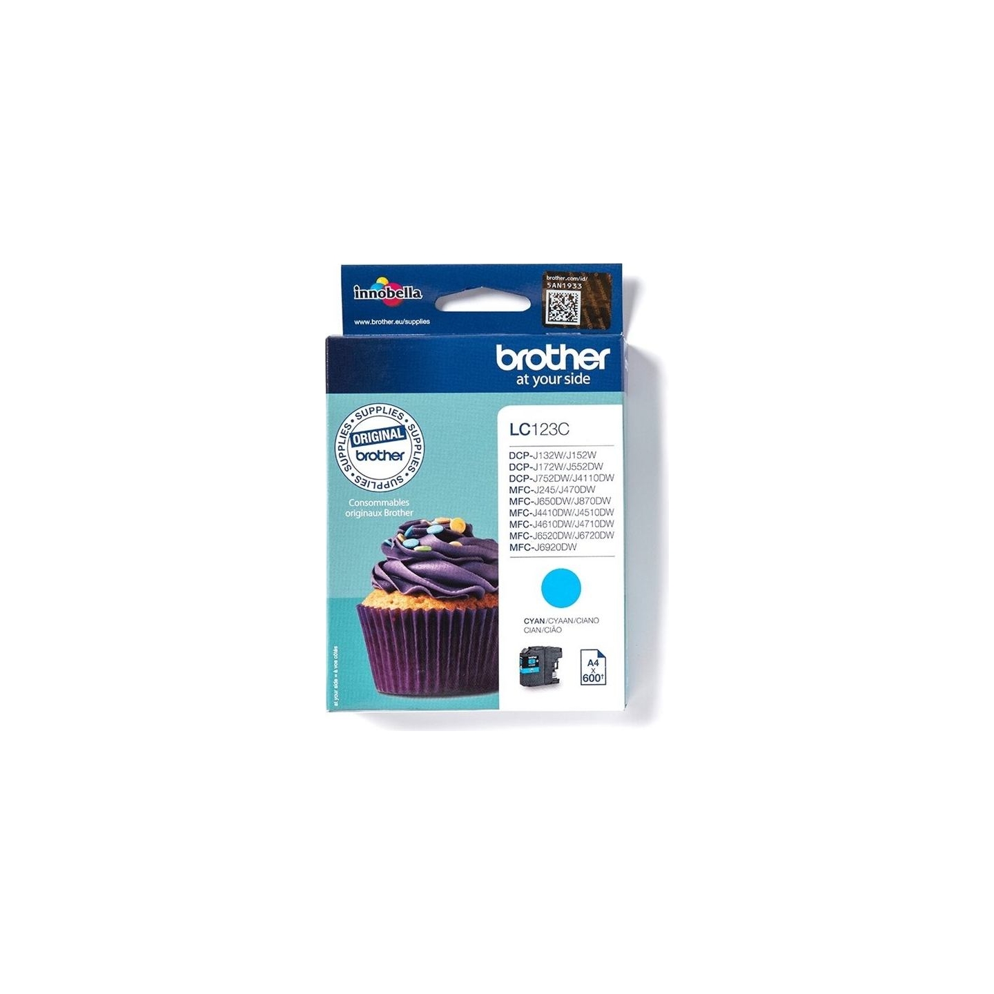 Brother LC-123C TONER CYAN 600P