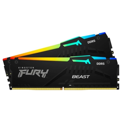 Kingston Memory DDR5 Fury Beast RGB 32GB(2*16GB)/6400 CL32 EXPO black