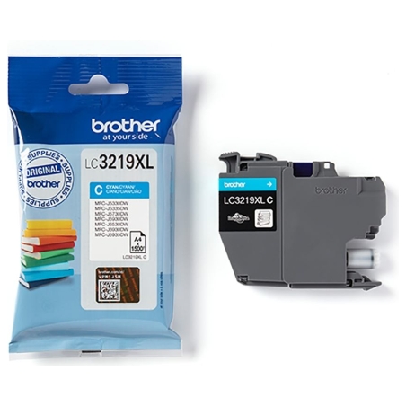 Brother LC-3219XLC CYAN INK CARTRIDGE, 1,500P