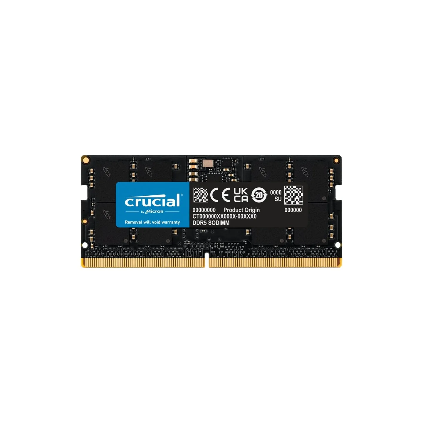 Crucial Laptop memory DDR5 SODIMM 32GB/5600 CL46 (16Gbit), tray packaging