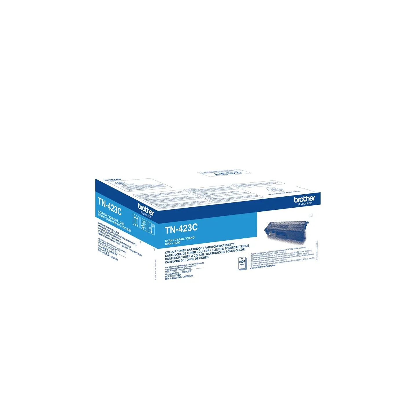 Brother TN-423C CYAN HIGH YIELD TONER, 4,000P