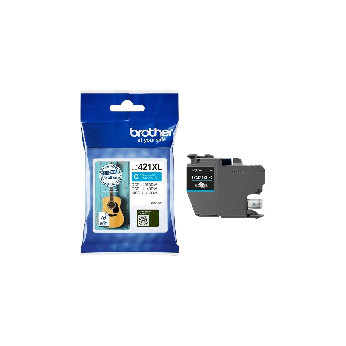 Brother LC421XLC Ink Cartridge, Cyan | Brother LC421XLC | Ink cartridge | Cyan