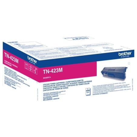 Brother TN-423M MAGENTA HIGH YIELD TONER, 4,000P