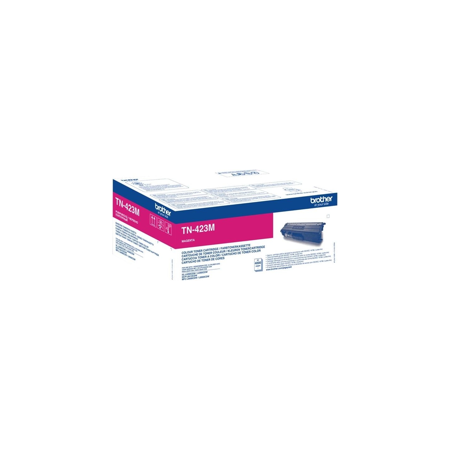 Brother TN-423M MAGENTA HIGH YIELD TONER, 4,000P