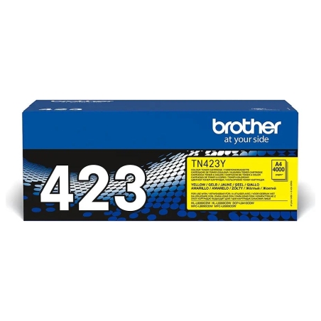 Brother TN-423Y YELLOW HIGH YIELD TONER, 4,000P