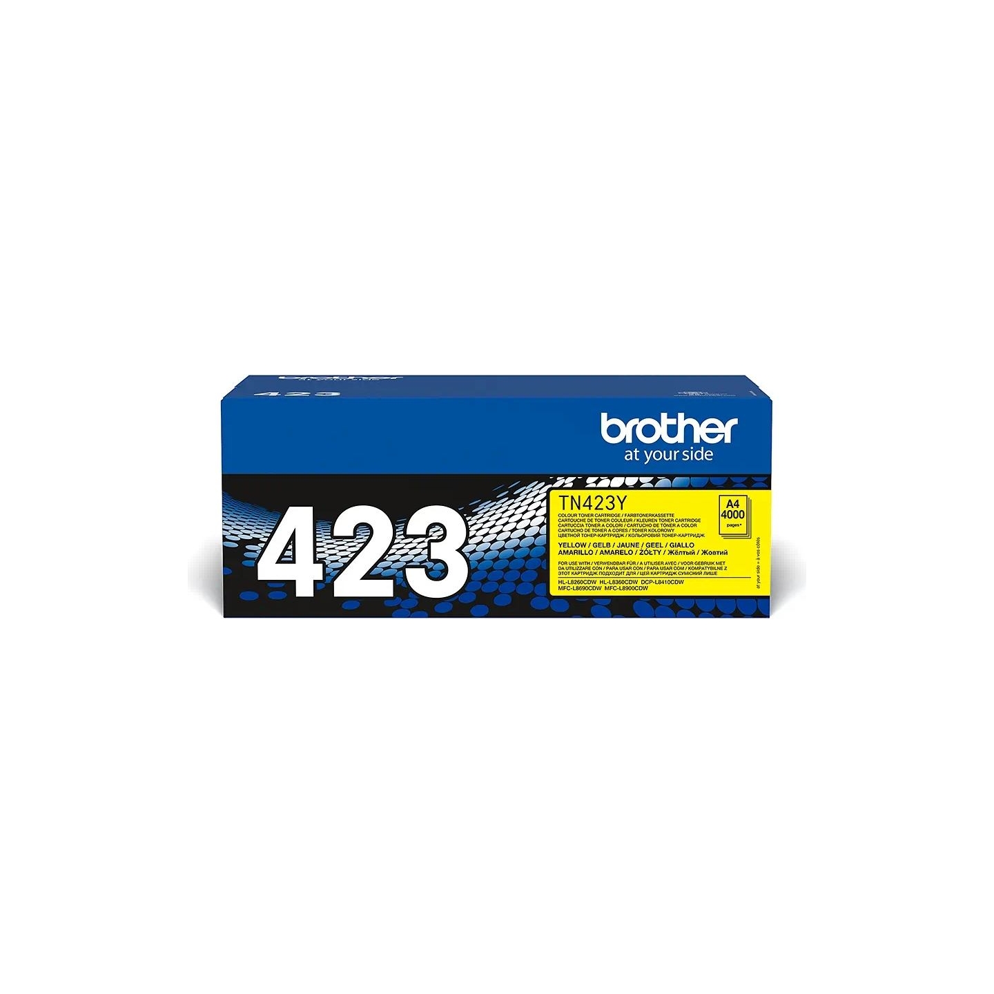 Brother TN-423Y YELLOW HIGH YIELD TONER, 4,000P