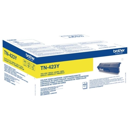 Brother TN-423Y YELLOW HIGH YIELD TONER, 4,000P