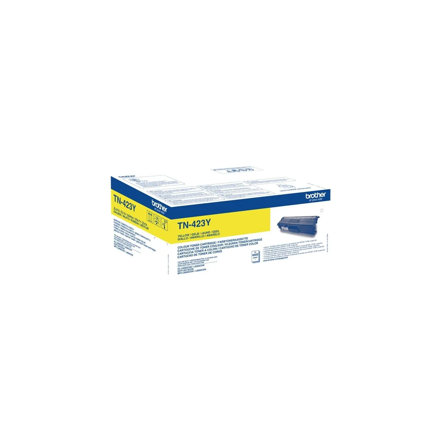 Brother TN-423Y YELLOW HIGH YIELD TONER, 4,000P