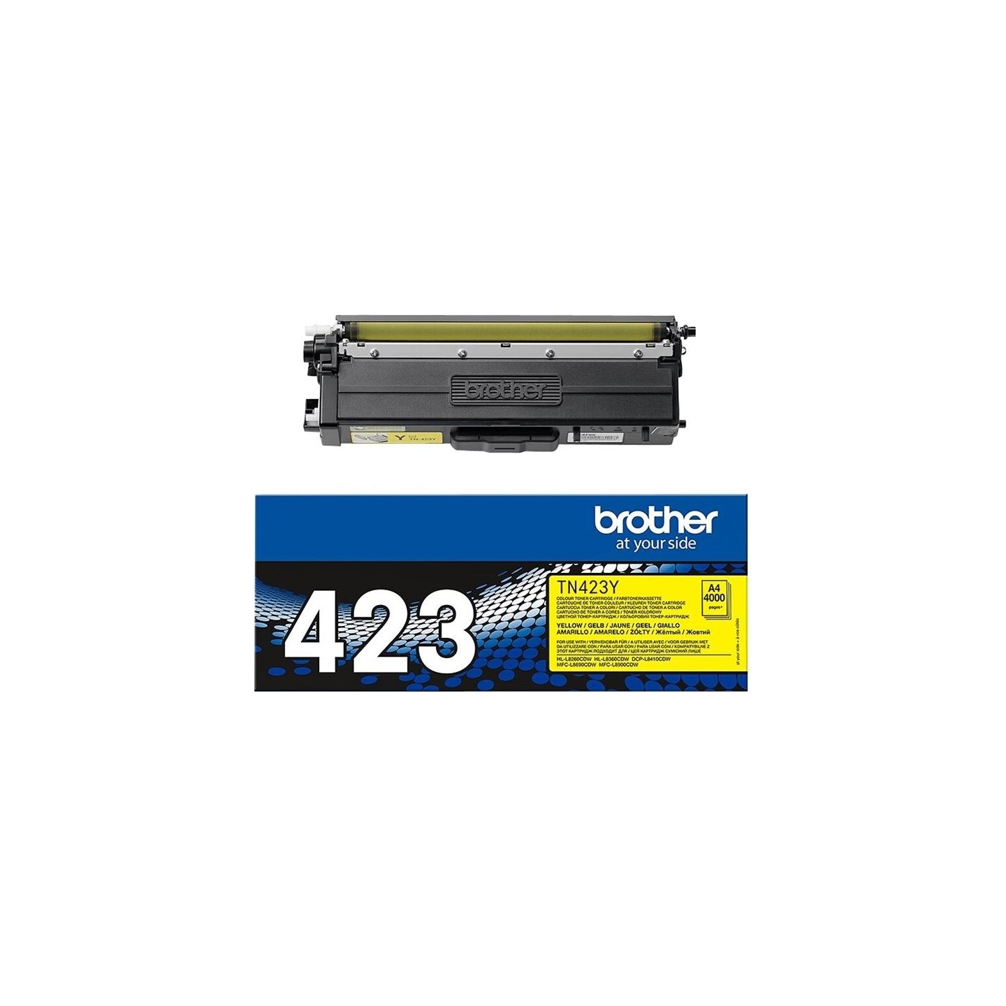 Brother TN-423Y YELLOW HIGH YIELD TONER, 4,000P
