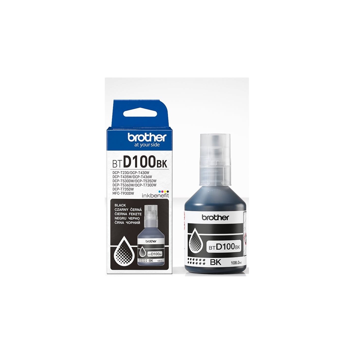 Brother BTD100BK BLACK INK BOTTLE - 7,500 PAGES