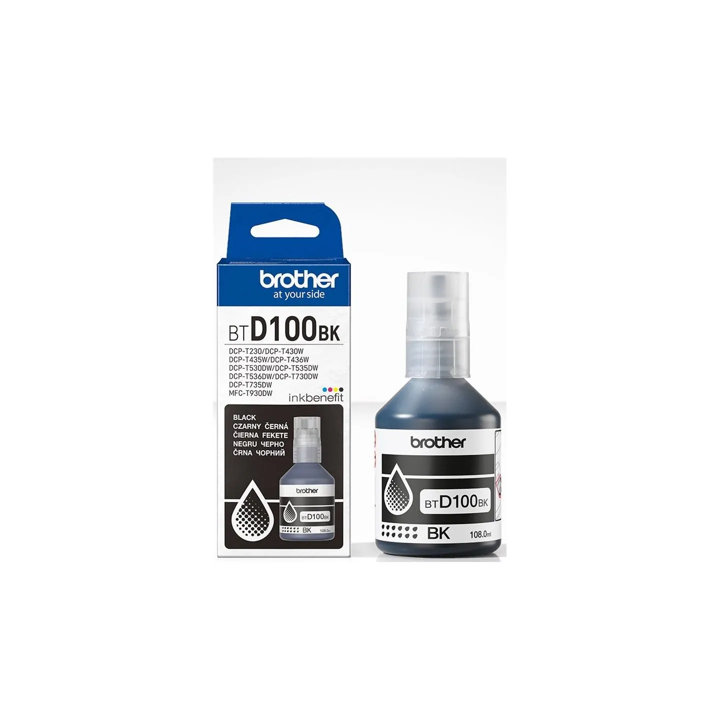 Brother BTD100BK BLACK INK BOTTLE - 7,500 PAGES