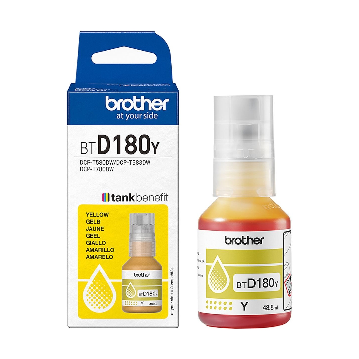 Brother BTD180Y | Ink refill | Yellow
