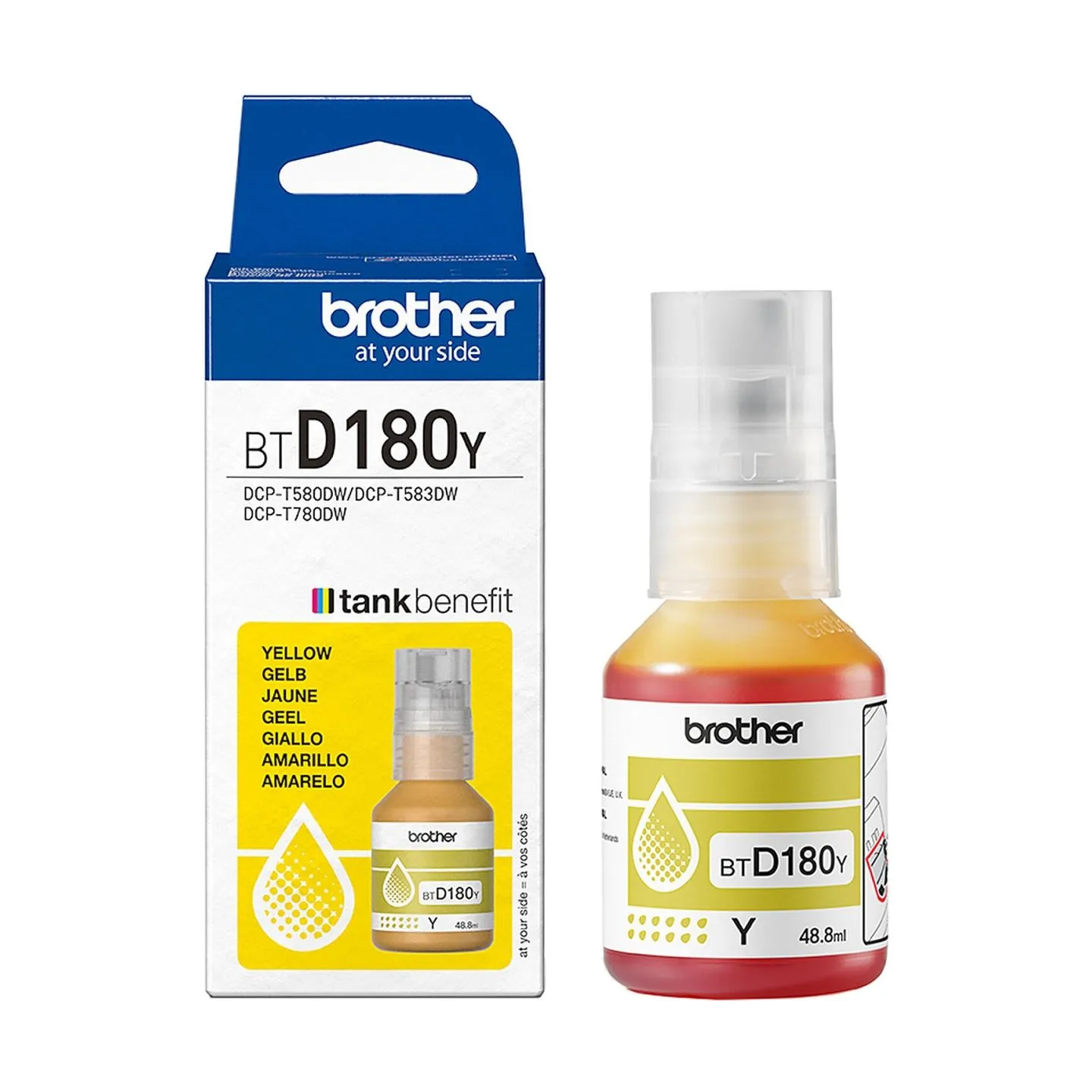 Brother BTD180Y | Ink refill | Yellow