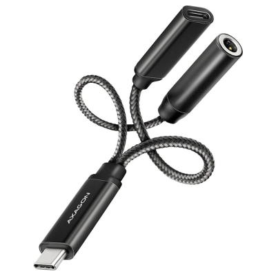 Axagon ADA-HCPD USB-C to 3.5mm jack - Hi-Res DAC audio adapter, 384kHz/32bit, PD 60W 3A