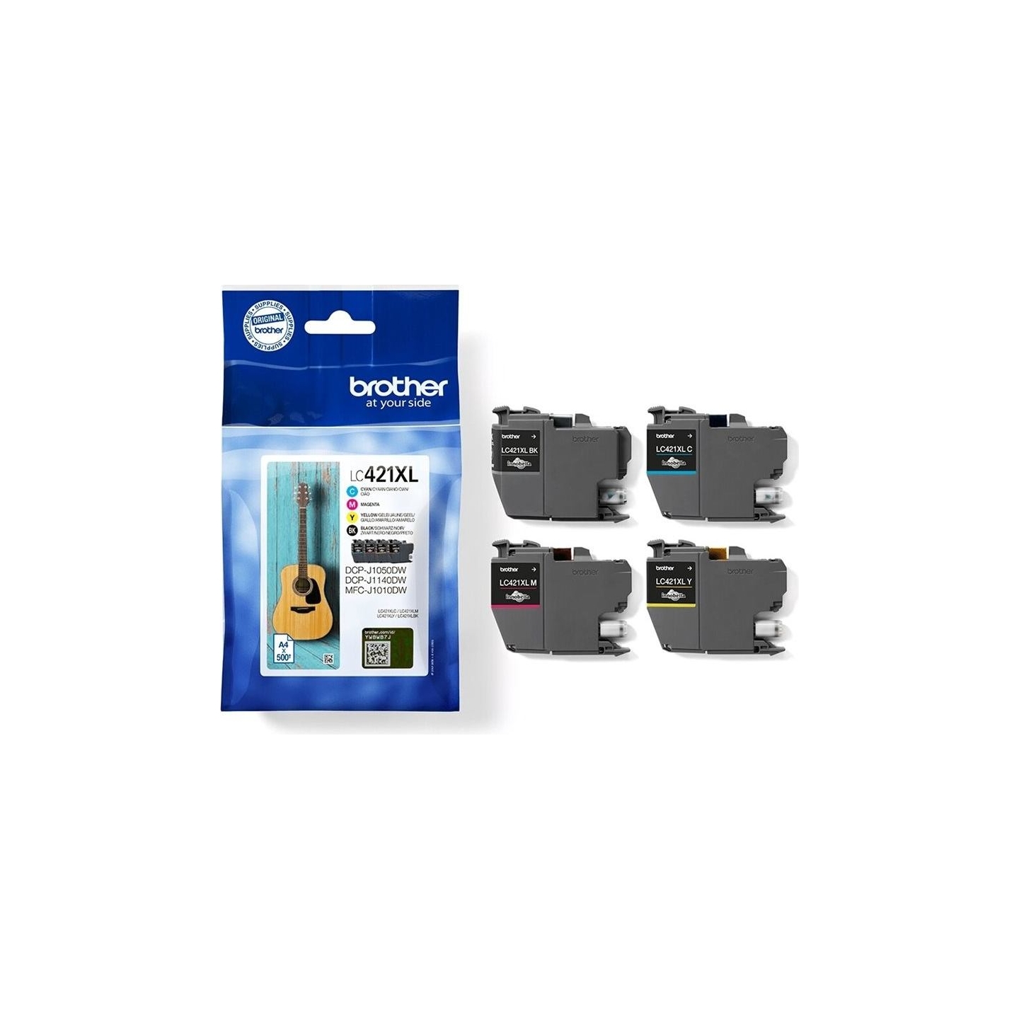 Brother LC421XLVAL Ink Cartridge Multipack | Brother Brother LC | LC421XLVAL | Brother LC421XL - 4-pack - XL - black, yellow, cy