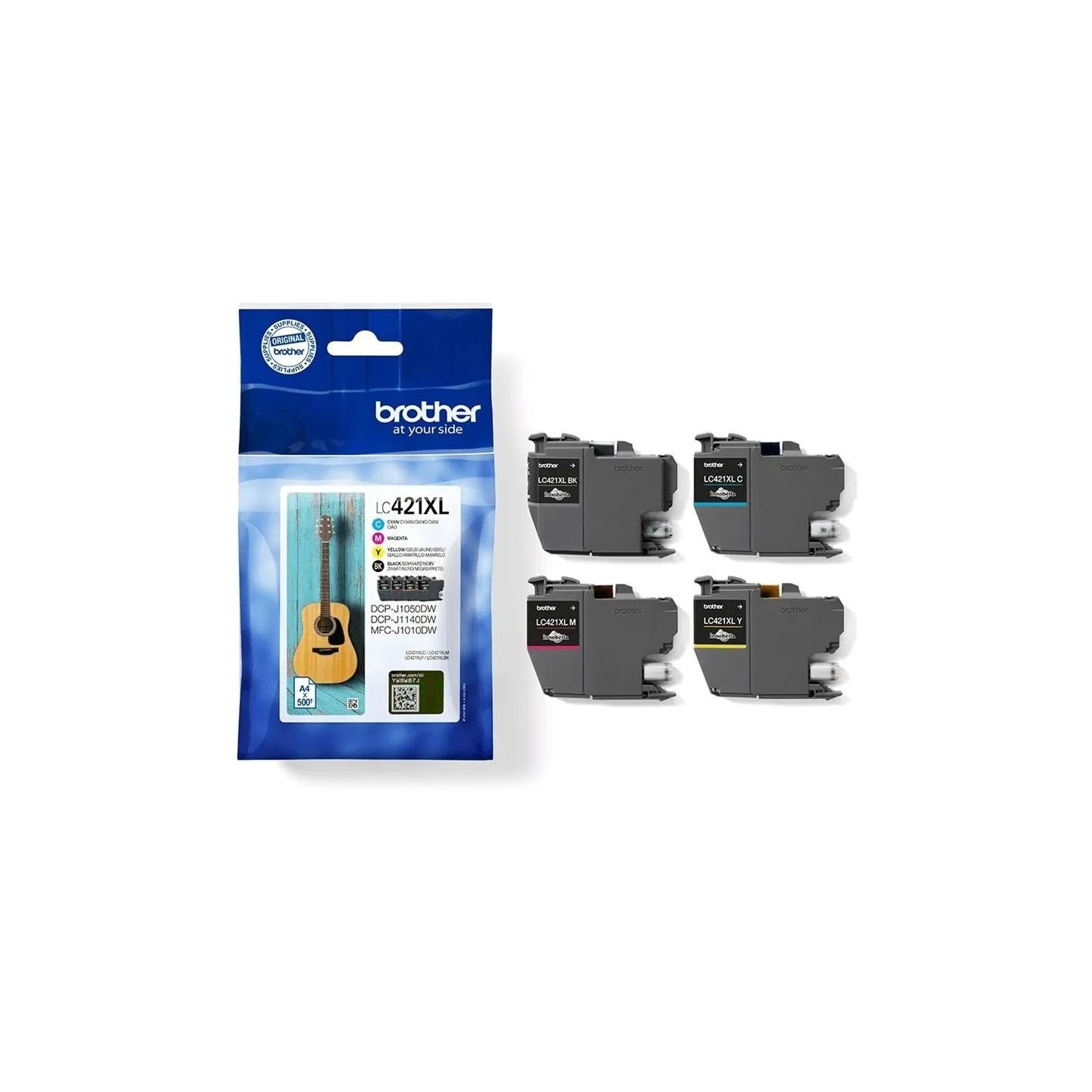 Brother LC421XLVAL Ink Cartridge Multipack | Brother Brother LC | LC421XLVAL | Brother LC421XL - 4-pack - XL - black, yellow, cy