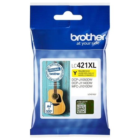 Brother LC421XLY Ink Cartridge, Yellow | Brother LC421XLY | Ink Cartridge | Yellow