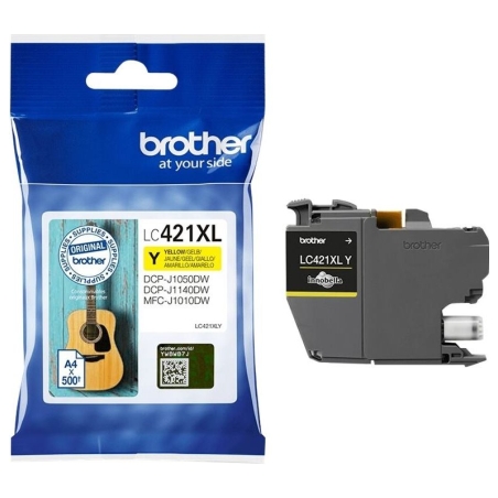Brother LC421XLY Ink Cartridge, Yellow | Brother LC421XLY | Ink Cartridge | Yellow