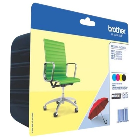 Brother LC229XLVALBP | Ink Cartridge | Black, Cyan, Magenta, Yellow