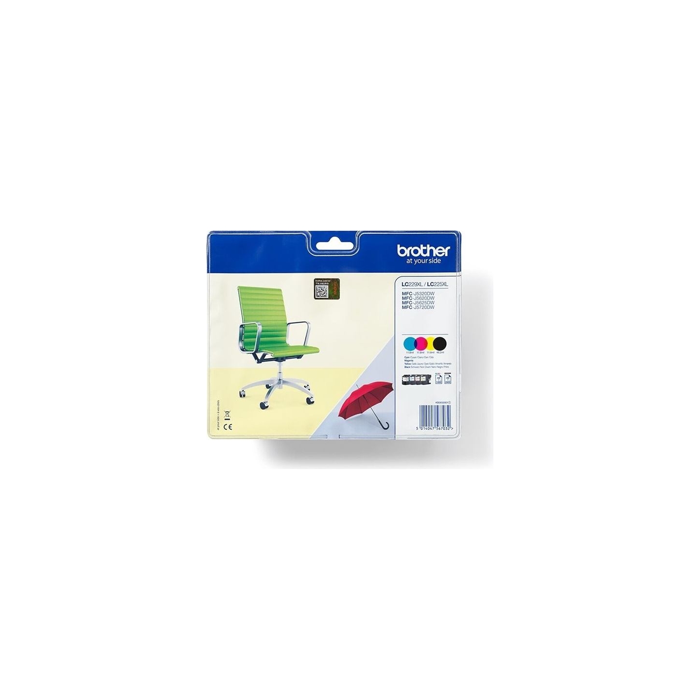 Brother LC229XLVALBP | Ink Cartridge | Black, Cyan, Magenta, Yellow