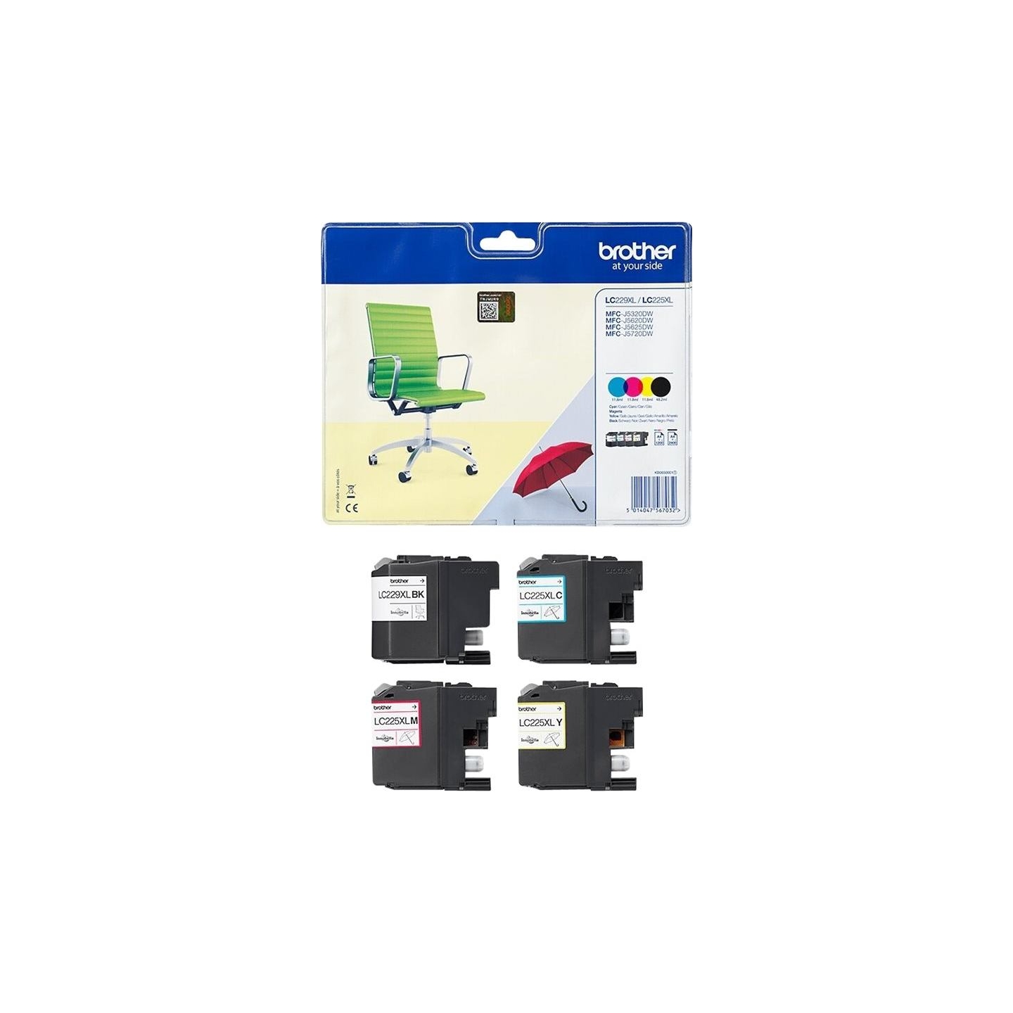 Brother VALUE PACK LC229XLBK+225XLC/M/Y