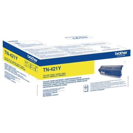 Brother TN-421Y YELLOW TONER, 1,800P