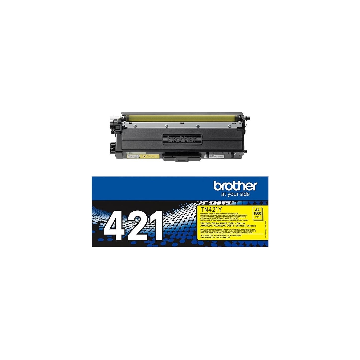 Brother TN-421Y YELLOW TONER, 1,800P
