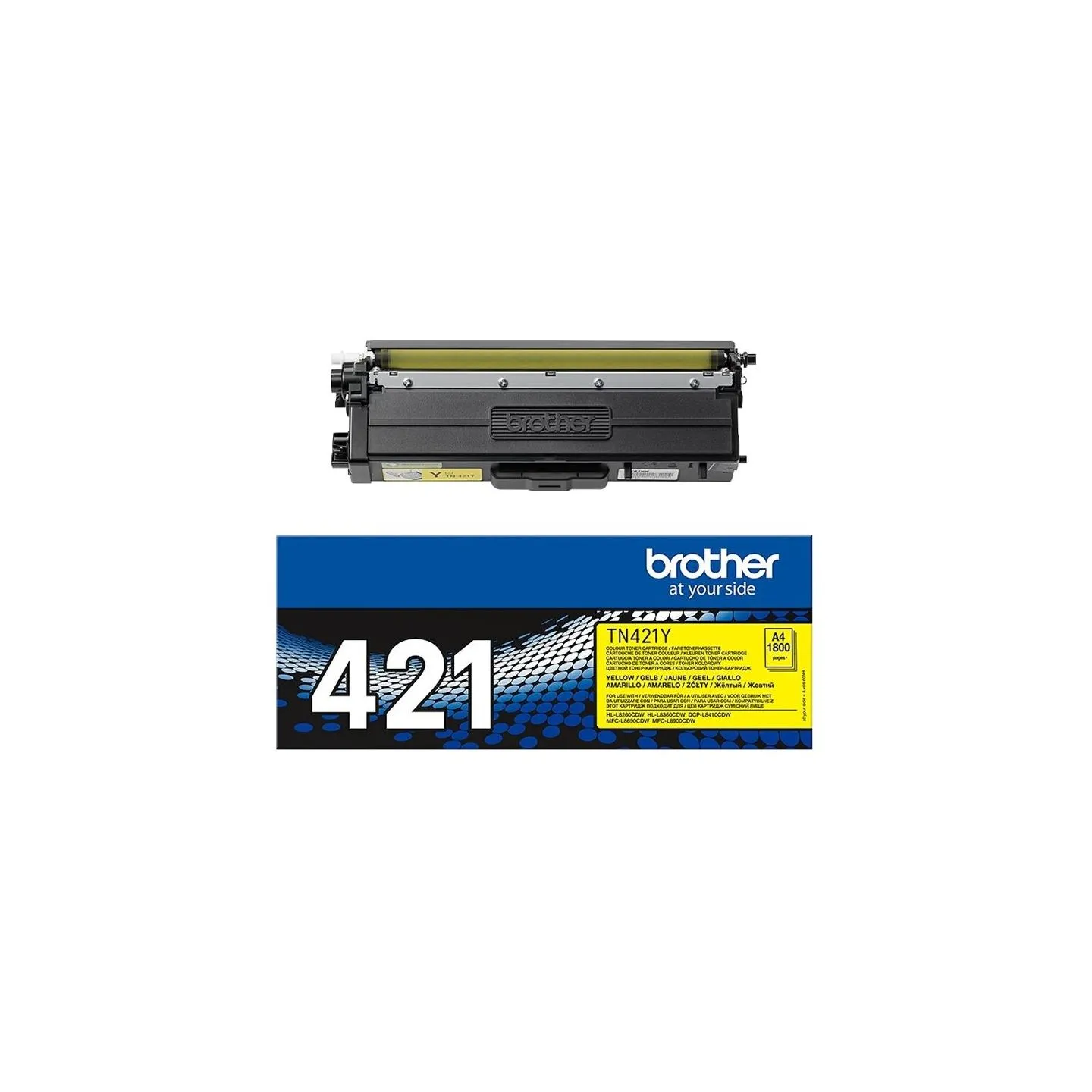 Brother TN-421Y YELLOW TONER, 1,800P