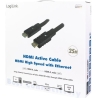 Logilink CHA0025 HDMI Cable, Active, M/M, 25m, black | Logilink | CHA0025 HDMI Cable, Active, M/M | HDMI to HDMI | 25 m