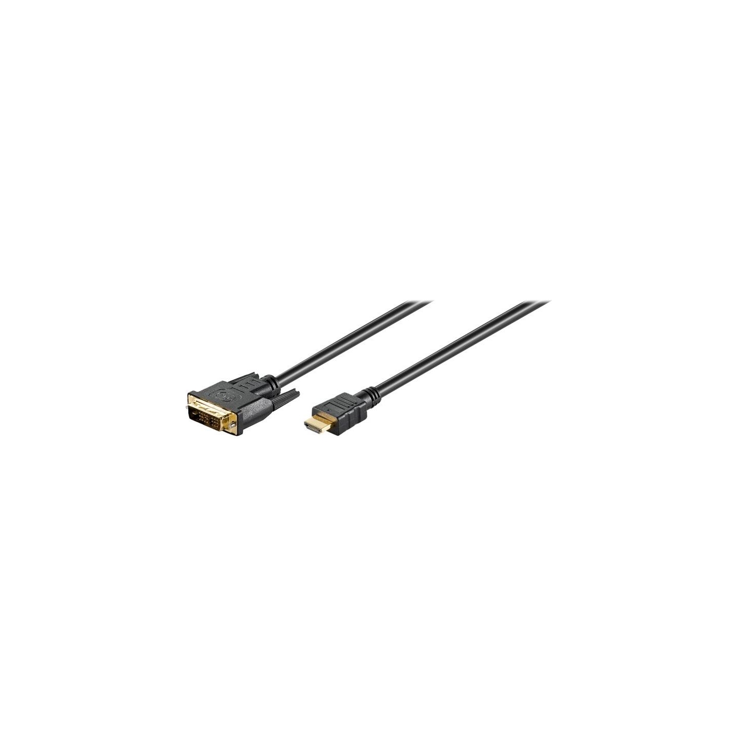 Goobay | DVI-D/HDMI cable, gold-plated | DVI-D male Single-Link (18+1 pin) | HDMI male (type A) | HDMI to DVI-D | 1.5 m