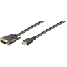 Goobay | DVI-D/HDMI cable, gold-plated | DVI-D male Single-Link (18+1 pin) | HDMI male (type A) | HDMI to DVI-D | 1.5 m