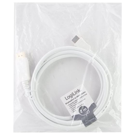Logilink | Cable DisplayPort to HDMI | CV0055 | DP to HDMI | 2 m