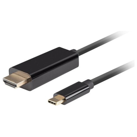 Lanberg USB-C to HDMI Cable, 1 m 4K/60Hz, Black | Lanberg | USB-C to HDMI Cable | CA-CMHD-10CU-0010-BK | 1 m